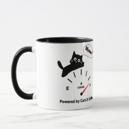 Caneca Alimentado por Gatos e Café