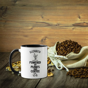 Caneca Alimentado por plantas e café, Vegan