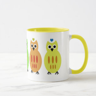 Caneca alinhada coruja