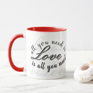 Caneca 'All You Need Is Love' Charming Heartfelt Gift