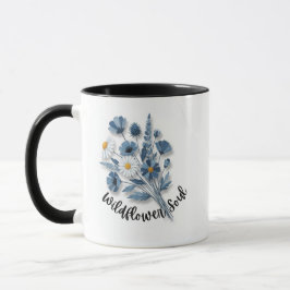 Caneca Alma de Flor Silvestre Arte Floral Azul