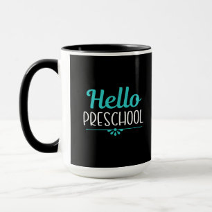 Caneca Alô Preschool Primeiro Dia de Professora
