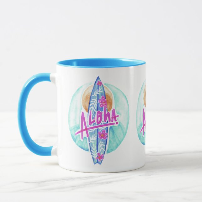 Caneca Aloha Hawaiian Surfer mugs (Esquerda)