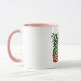 Caneca Aloha Hibiscus Flor Abacaxi