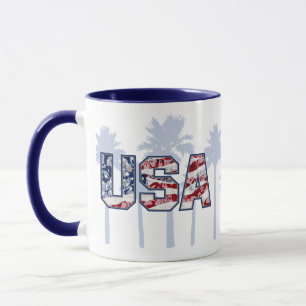 Caneca Aloha Palms USA Mugs