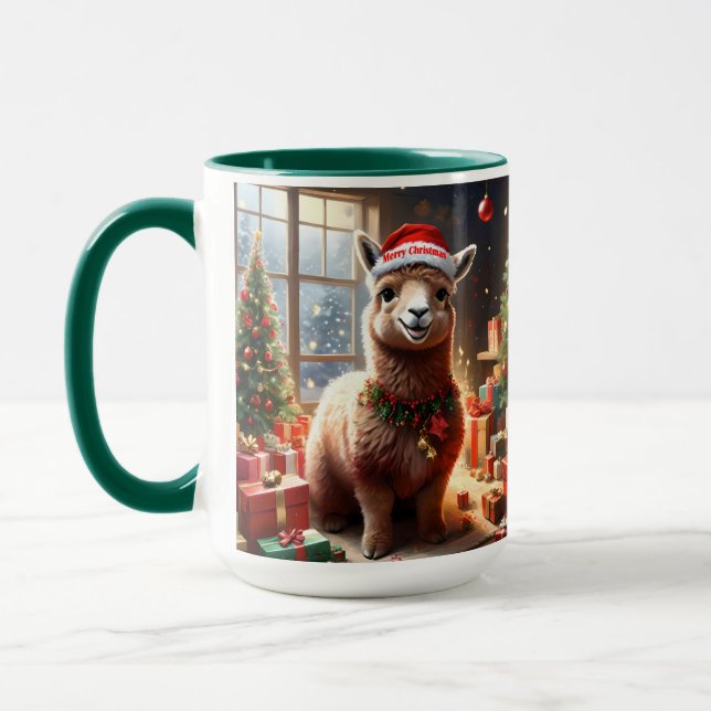 Caneca "Alpaca apresenta: Um Conto de Natal" (Esquerda)