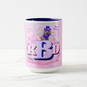 Caneca Alphabet Inicials Poodle Coffee Mug