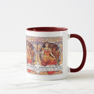 Caneca Alphonse Mucha - a feira de mundo St Louis 1904