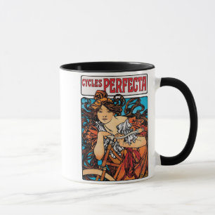 Caneca Alphonse Mucha - Cycles Perfecta Arte Novo Retrô