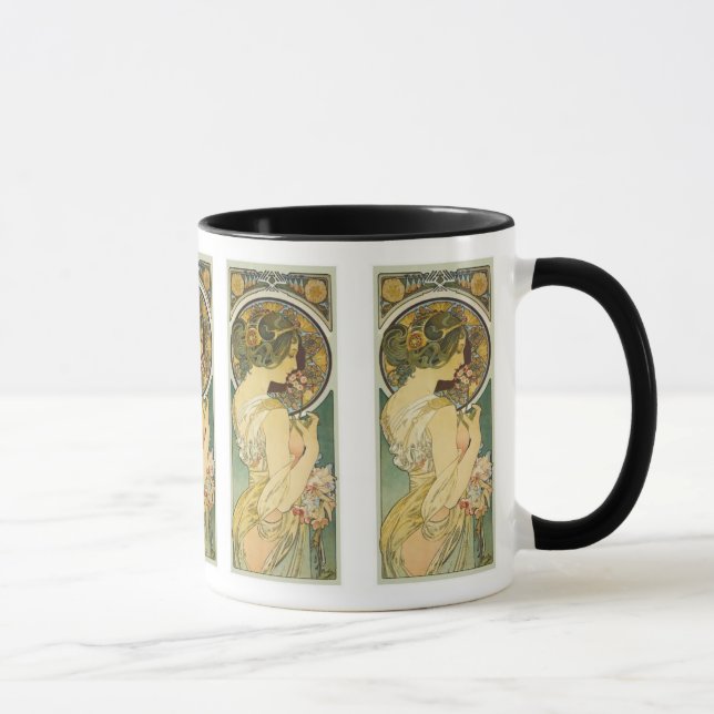 Caneca Alphonse Mucha ~ La Primevere Mug (Direita)