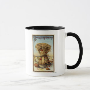 Caneca Alqueire de feno e de Scythe
