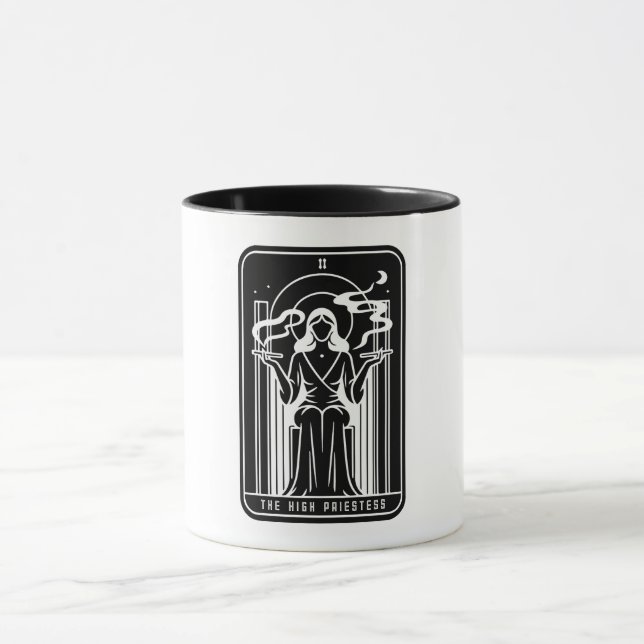 Caneca Alta Sacerdotisa do Tarot Feminina Fumando Maconha (Centro)