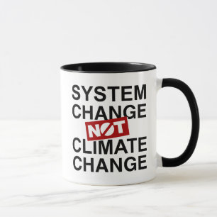 Caneca Alterações do sistema não alterações climáticas