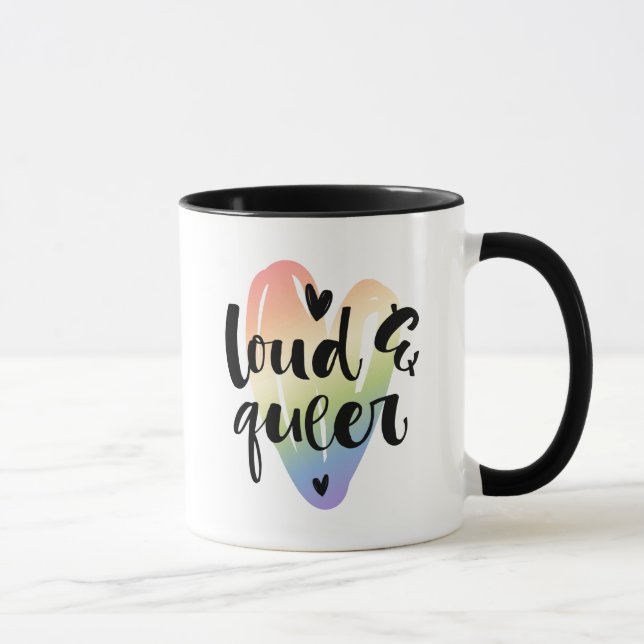 Caneca Alto e superior| Coração de Aquarela (Direita)