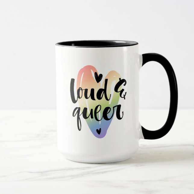 Caneca Alto e superior| Coração de Aquarela (Direita)
