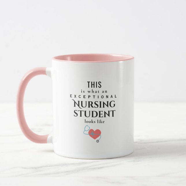 Caneca Aluno de Enfermagem Excepcional Nome Personalizado (Esquerda)