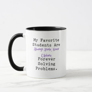 Caneca Alunos Agudos Favoritos   Professor de Matemática