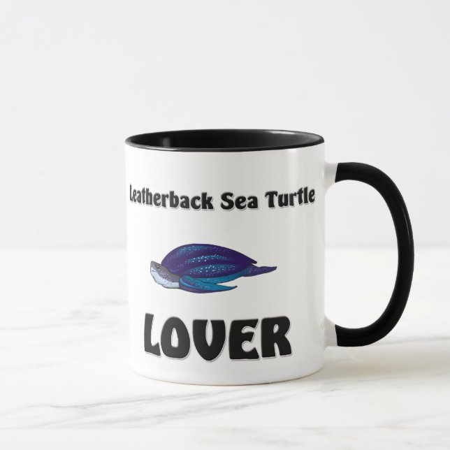 Caneca Amante da tartaruga de mar do Leatherback (Direita)