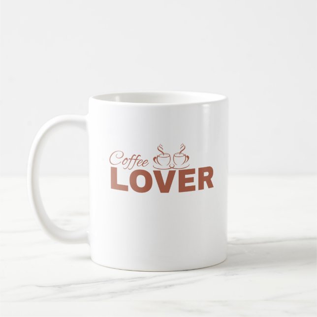 Caneca Amante de Café | Caneca de Cerâmica com Cit (Esquerda)