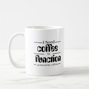 Caneca Amante de Café   Preciso de Café para Funci