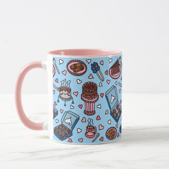 Caneca Amante de chocolate fofo (Esquerda)