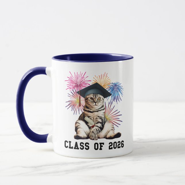 Caneca Amante de Gatos da Turma de 2026 (Esquerda)