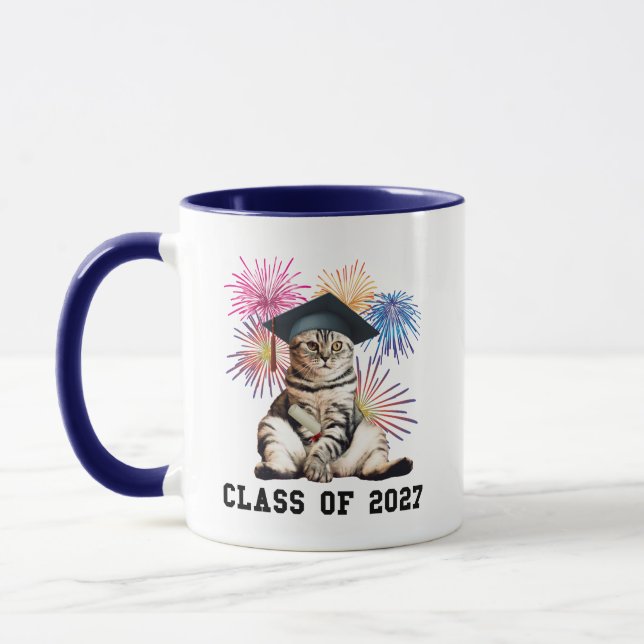 Caneca Amante de Gatos da Turma de 2027 (Esquerda)