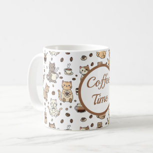 Caneca Amante de Gatos Hora do Café