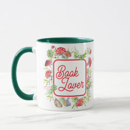 Caneca Amante de Livros Caprichoso Café de Cogumelo