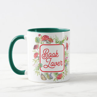 Caneca Amante de Livros Caprichoso Café de Cogumelo
