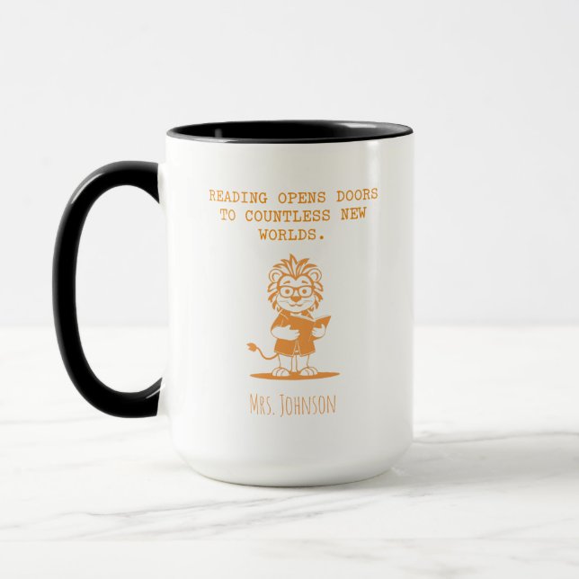 Caneca Amante do Livro Abre Portas Novos Mundos (Esquerda)