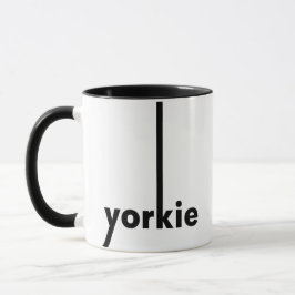 Caneca Amante e Proprietário Simples de Yorkie Yorkshire 