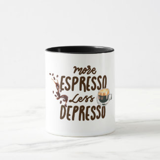 Caneca Amantes de Café Mais Espresso Menos Depressão