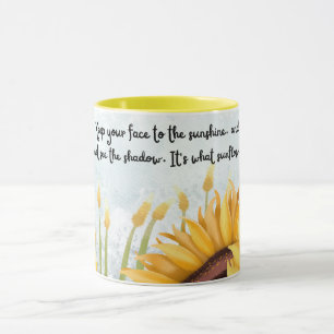Caneca Amantes de girassóis d luz solar, Decoração de coz