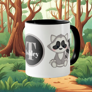 Caneca Amantes de guaxinim bonitos adicionam monograma
