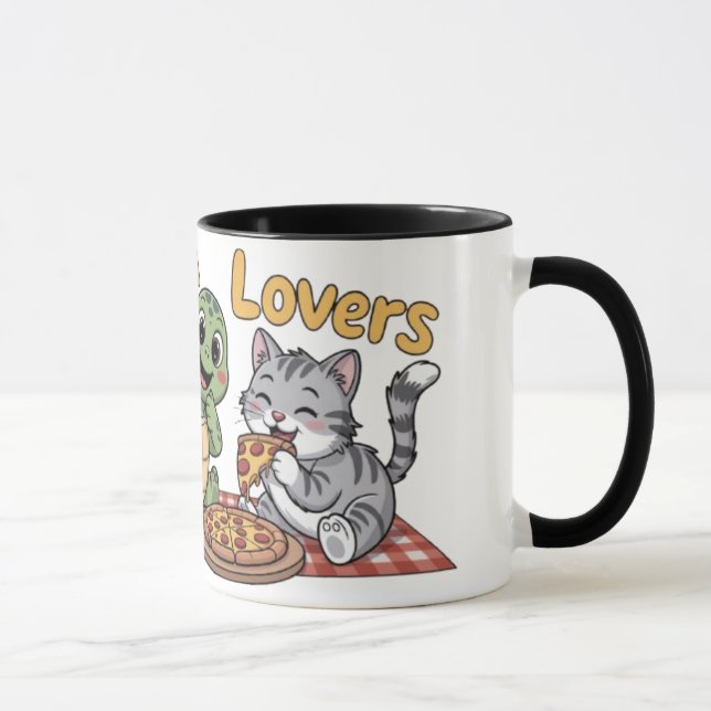 Caneca Amantes de pizza (Direita)
