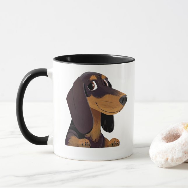 Caneca Amantes do Dachshund (Com Donut)