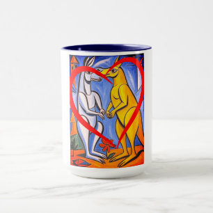 Caneca Amar Cangurus Animal Australiano 