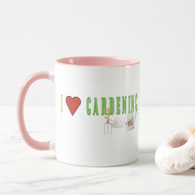 Caneca Amar jardinagem (Com Donut)