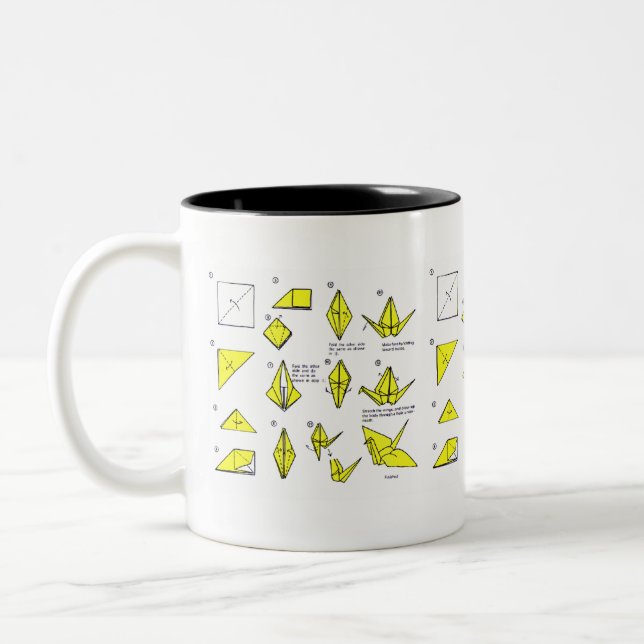 Caneca amarela de Origami (Esquerda)