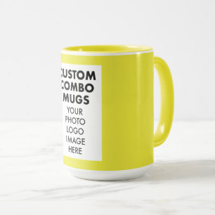 Caneca Amarelo 4:6 Quadro Foto, Logotipo Grande Combo Per