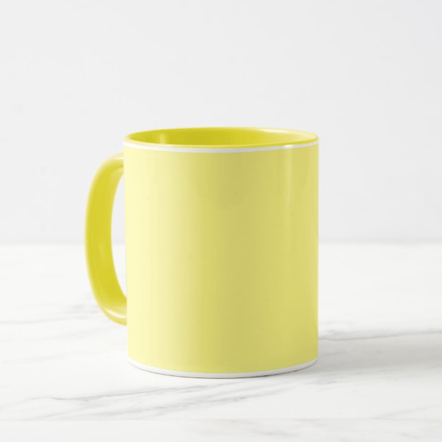 Caneca Amarelo-amarelo, cor sólida, (Frente Esquerda)