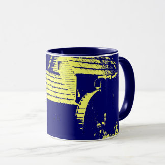 Caneca Amarelo e Marinho Blue Mabry Mill