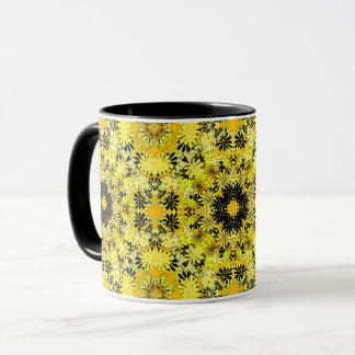 Caneca Amarelo Kaleido Floral