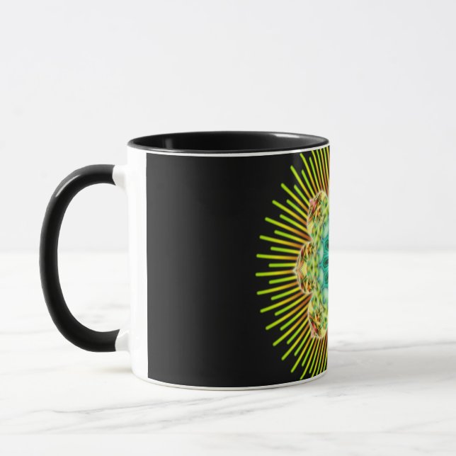 Caneca Amarelo Mandala | preto (Esquerda)