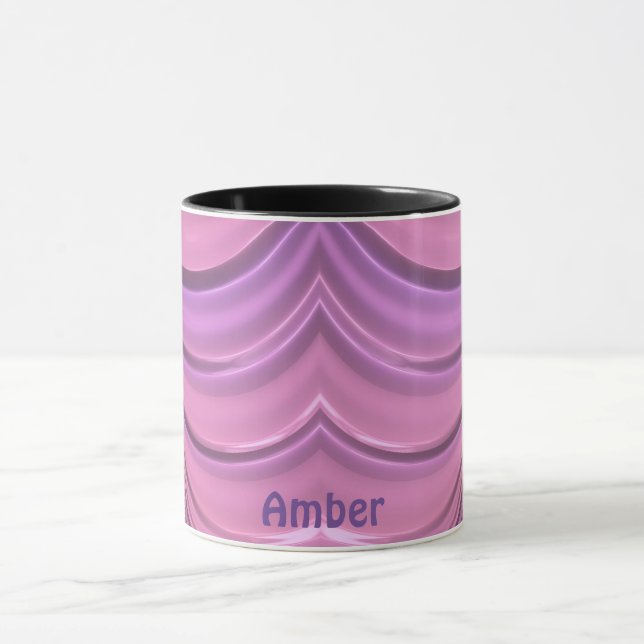 Caneca AMBER ~ GLOSSY 3D Zany Rosa Maure ~ (Centro)