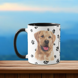 Caneca Ame A Minha Pawprint De Cachorro Do Labrador Amare