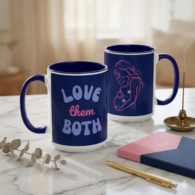 Caneca Ame Ambos Mãe Pró-Vida Bebê Alma Eterna (Criador carregado)