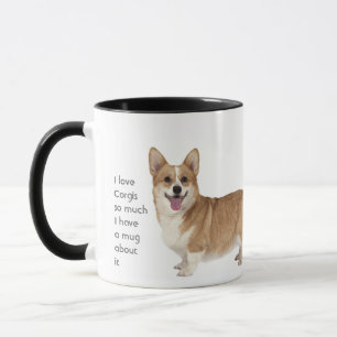 Caneca Ame Corgis Cachorros Tão Divertidos Que Cita Mug
