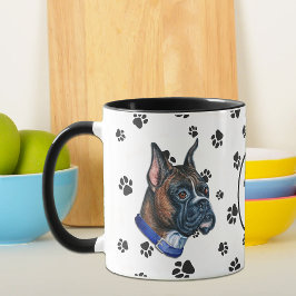 Caneca Ame Minha Pawprint Cachorro